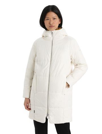 Vestes Icebreaker MerinoLoft™ Collingwood II 3Q Encapuchonné Femme Blanche | FR 1655NWYB